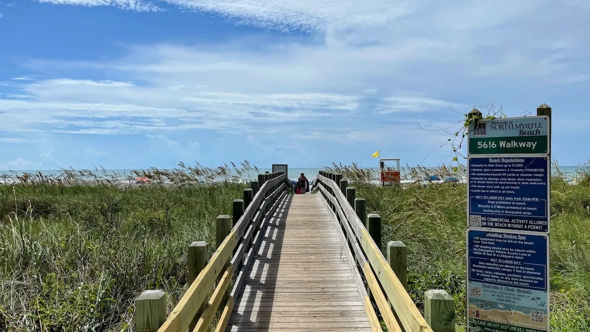 A public beach access runs through the center of the resort. It's easily accessible from anywhere on the ground level. The beach access also has a shower and foot washing station.